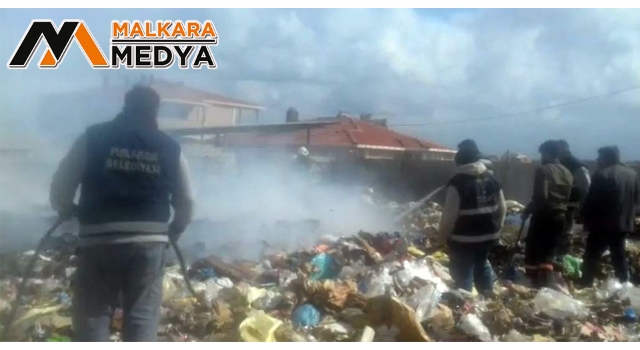 Malkara'da geri dönüşüm tesisinde korkutan yangın