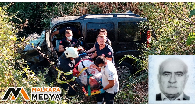 Malkara'da yoldan çıkan araç dereye uçtu: 1 ölü, 2 yaralı