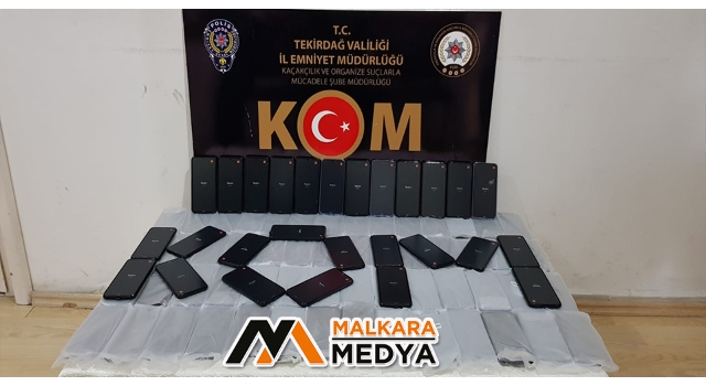 Tekirdağ / Malkara yolunda 100 adet kaçak cep telefonu ele geçirildi