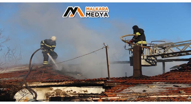 Malkara’da çıkan yangında ev kullanılamaz hale geldi