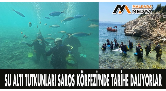 Su altı tutkunları Saros Körfezi'nde tarihe dalıyorlar