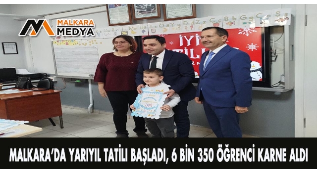 Malkara’da yarıyıl tatili başladı, 6 bin 350 öğrenci karne aldı