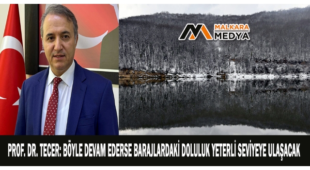 Prof. Dr. Tecer: Böyle devam ederse barajlardaki doluluk yeterli seviyeye ulaşacak