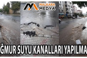 Malkara’da Şiddetli Yağışlarda Yollar ve Kaldırımlar Bozuluyor