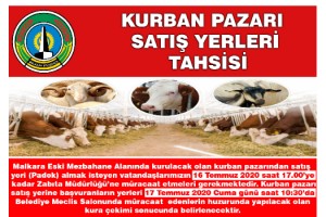 Malkara Kurban Pazarı Satış Yerleri Tahsisi Başladı