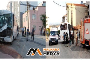 Malkara'da usta şoför faciayı önledi