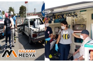 Malkara’da otomobillerin çarpıştığı trafik kazasında: 2 yaralı