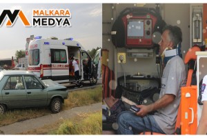 Malkara’da Trafik Kaza; 2 Yaralı