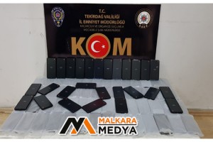 Tekirdağ / Malkara yolunda 100 adet kaçak cep telefonu ele geçirildi