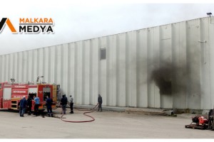 Malkara'da fabrikada yangın çıktı