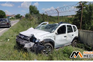 Malkara’da Otomobil Takla Attı; 1 Yaralı