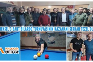 Geleneksel 3 Bant Bilardo Turnuvasının Kazananı Serkan Tezel Oldu