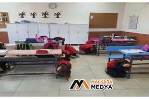 Malkara’da okulda tatbikat ve afet eğitimi