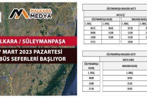 TEKULAŞ Hizmeti 27 Mart 2023 Pazartesi Gününden İtibaren Malkara’da Başlıyor