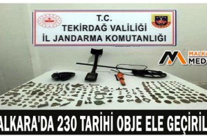 Malkara'da 230 tarihi obje ele geçirildi