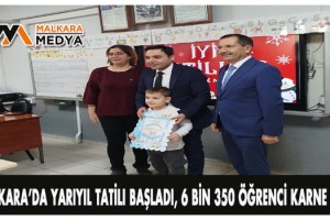 Malkara’da yarıyıl tatili başladı, 6 bin 350 öğrenci karne aldı