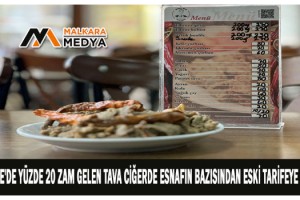 Edirne'de yüzde 20 zam gelen tava ciğerde esnafın bazısından eski tarifeye devam