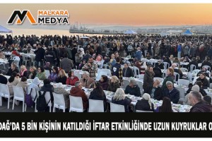 Tekirdağ’da 5 bin kişinin katıldığı iftar etkinliğinde uzun kuyruklar oluştu